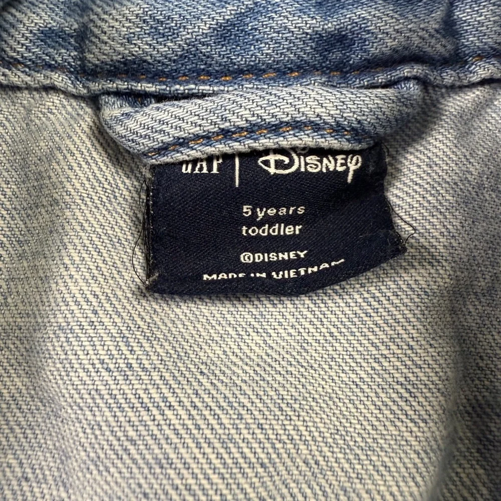 Gap x Disney Mickey Mouse Jean Jacket 5Y Snap Closure, DIsney World Disney Land